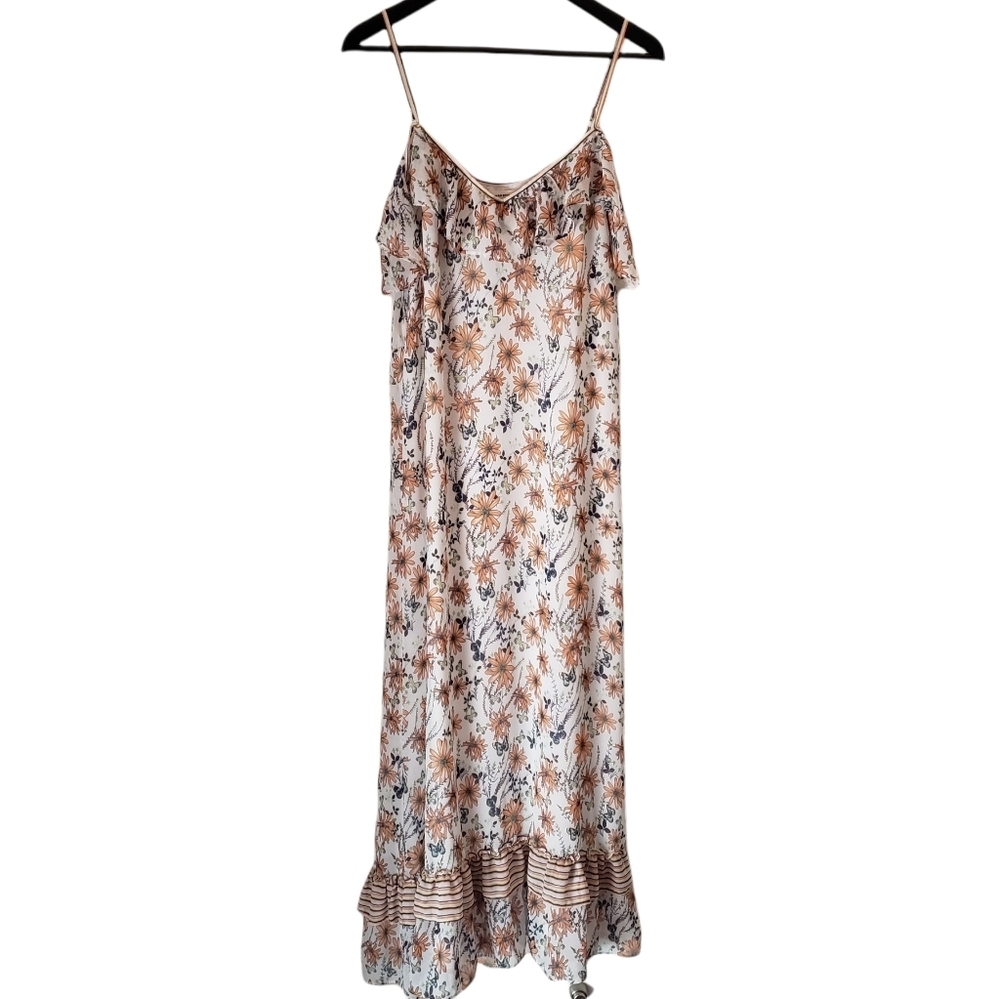 Max Studio Floral Ruffled Dress Size XS Maxi - Picture 2 of 12